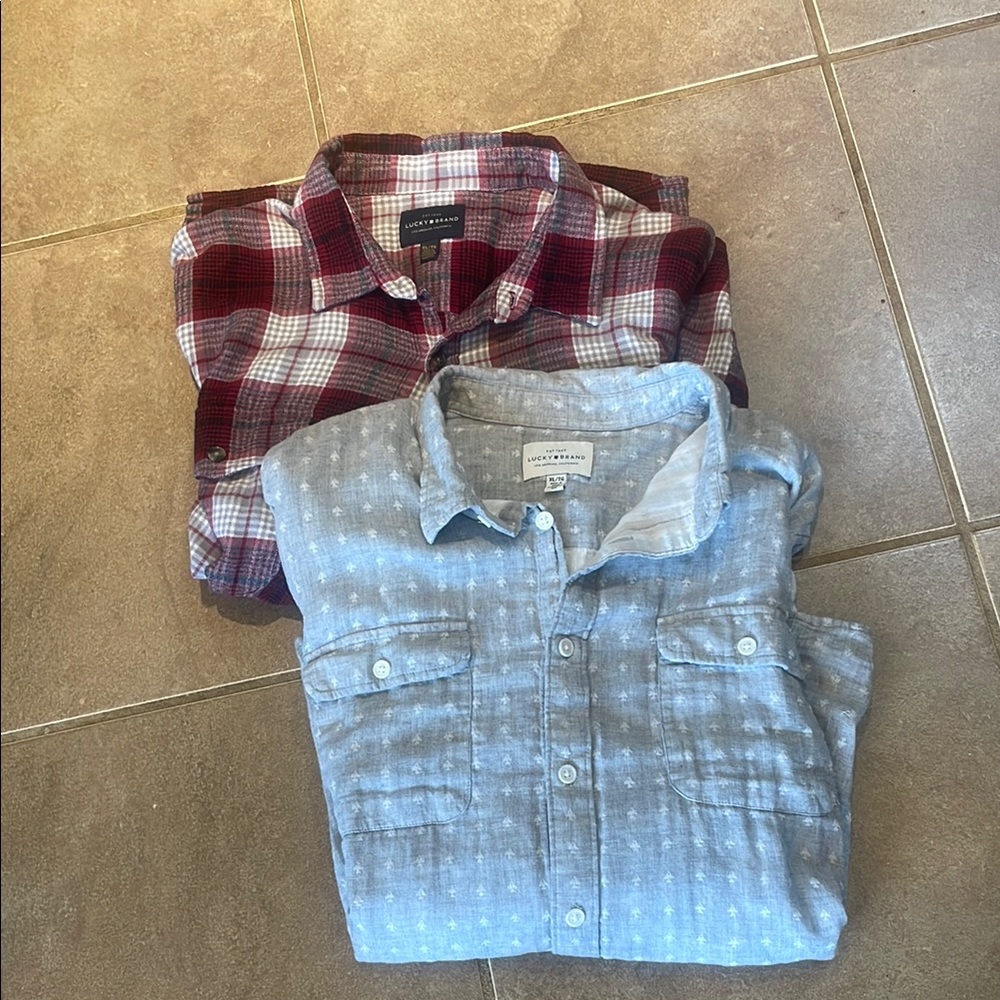 Lucky Brand Full Button Tops X two XL